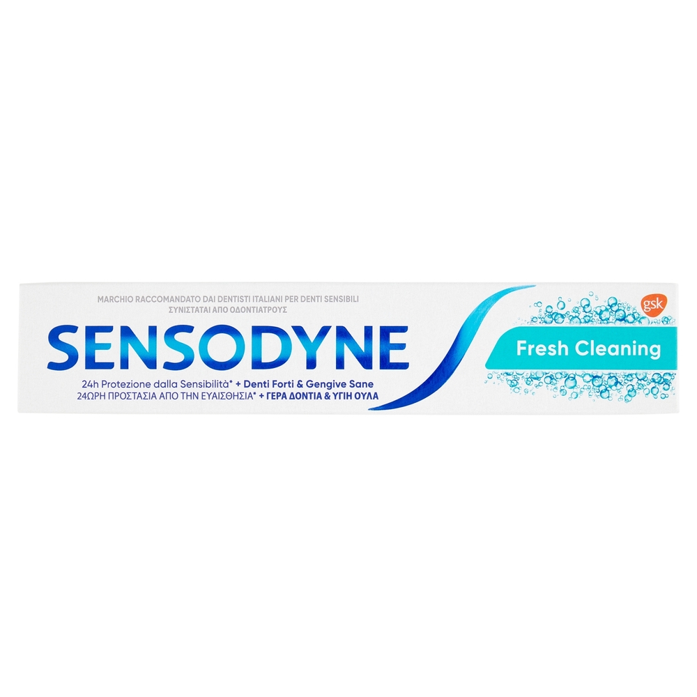 Sensodyne Dentifricio Fresh Cleaning per Denti Sensibili Gengive Sane Gusto Mentolato 75 ml